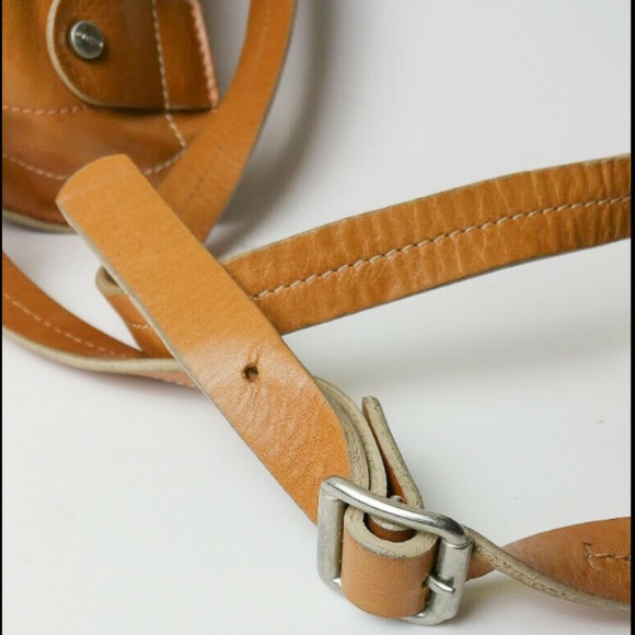 SOLD LAZARO Medium Tobacco Leather Crossbody Purse - Picture 6 of 8